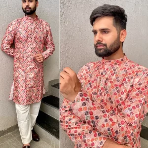 Men Kurta Wedding Party Causal Wear Cotton