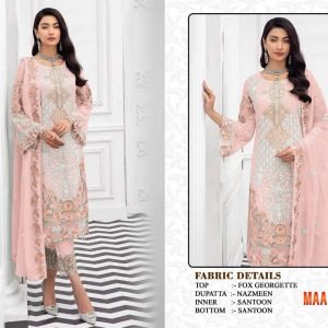 Pakistani Salwar Kameez  Georgette Thread Embroidery Hand Work Dresses Women Ethnic Clothing