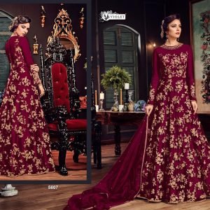 Indian Pakistani Party Wear Heavy Net With Embroidery Work